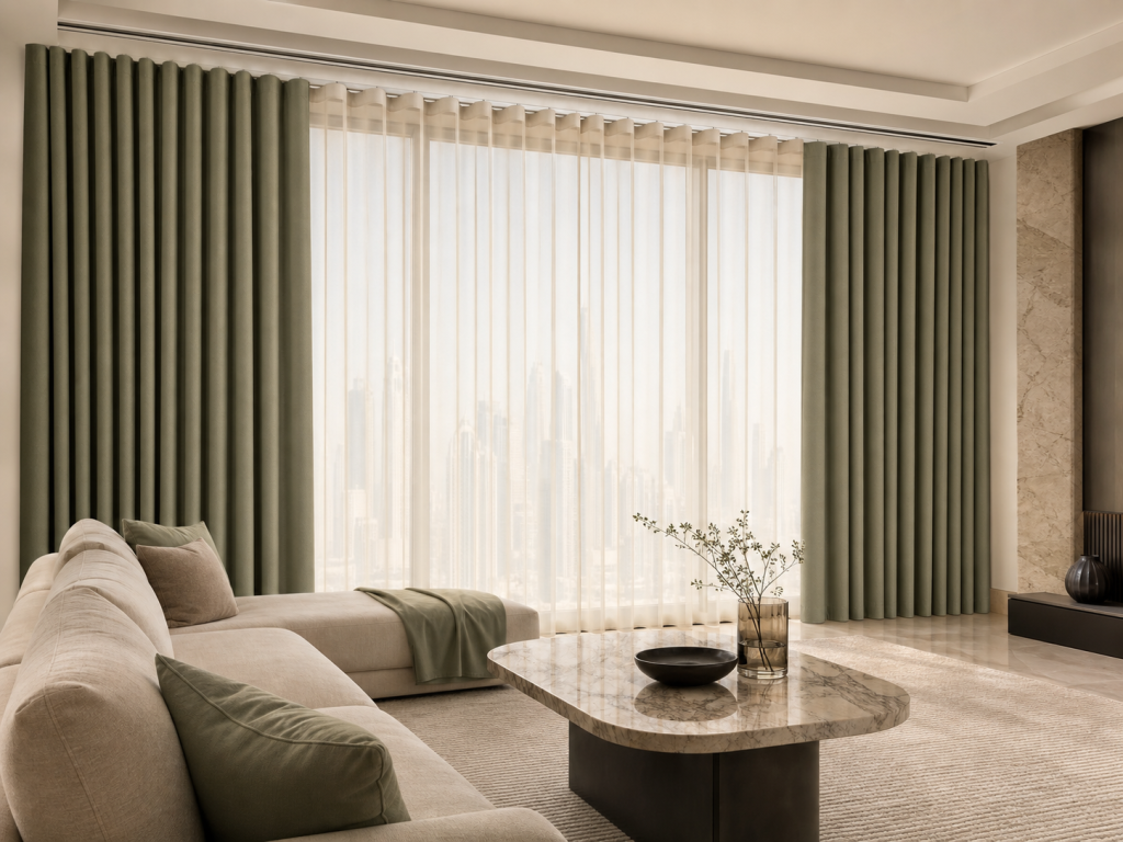 Wave Sheer Blackout Curtains